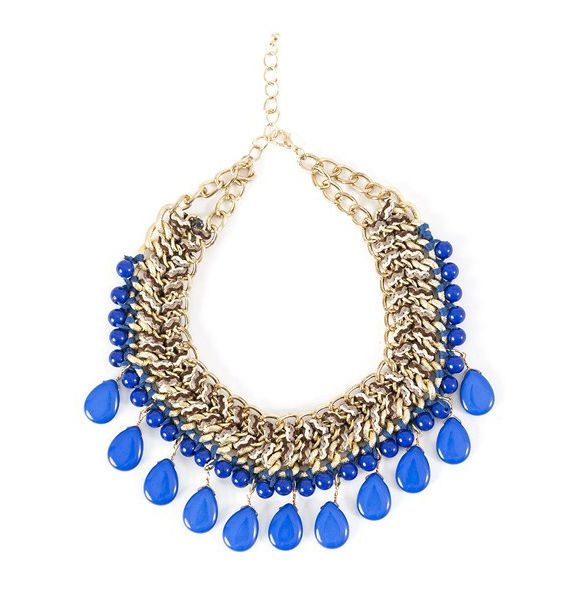 collar azul klein piedra